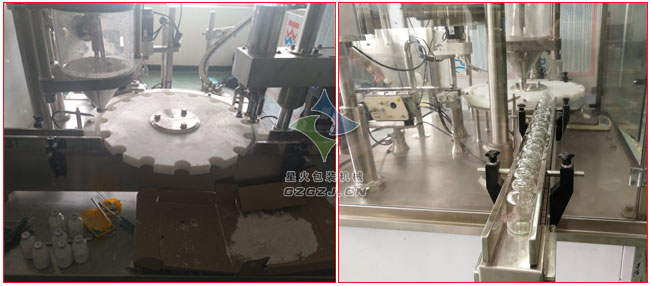 小瓶醫藥粉末灌裝機,全自動粉劑灌裝旋蓋機