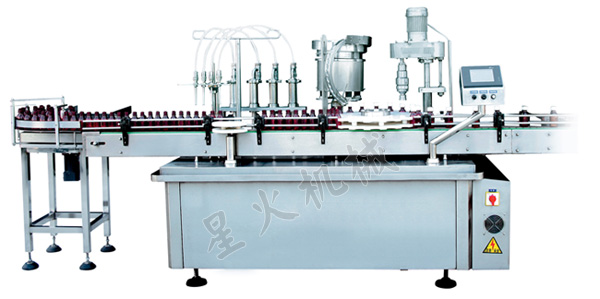 全自動4泵灌裝軋蓋一體生產線