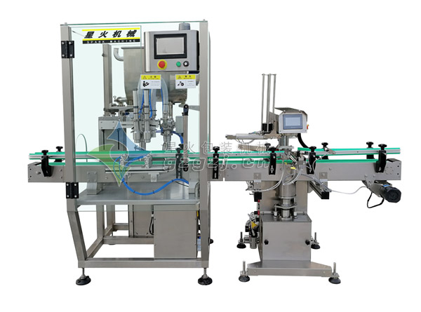 雙頭醬料灌裝真空旋蓋一體機