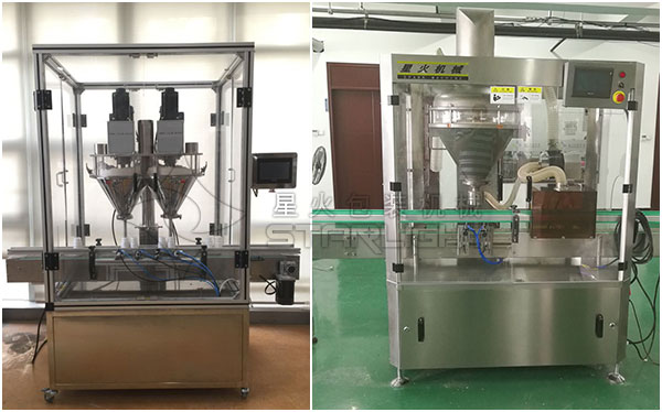 瓶裝調味料灌裝設備、左雙頭，有單頭